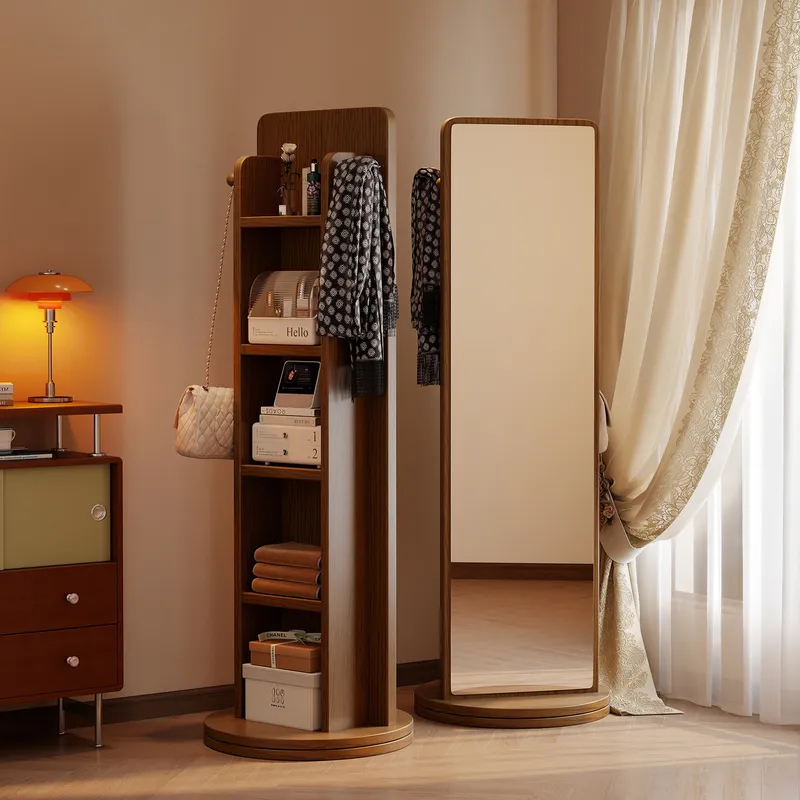 Miroir sur pied rotatif carré  - Full Length Mirror Jewelry Armoire avis et prix