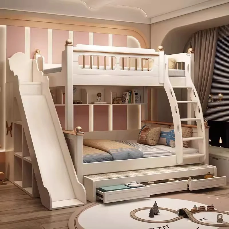 Lit superposé en bois 135x190c - King Size Bed Frame With Storage Drawers avis et prix