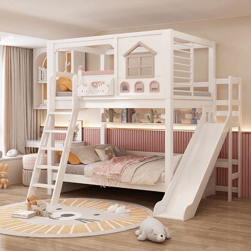 Lit superposé moderne en bois  - Bunk Bed With Stairs And Slide avis et prix